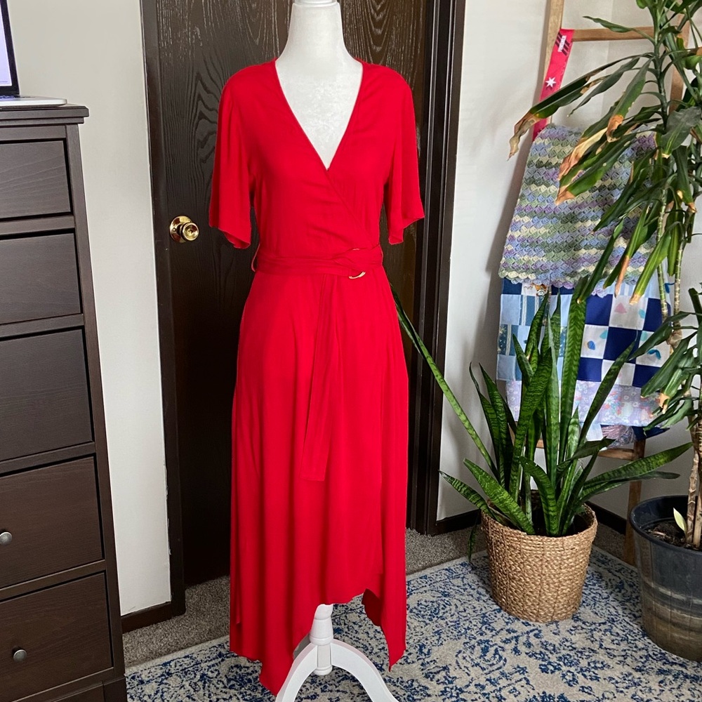 Banana Republic Red Wrap Dress